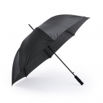 Paraguas personalizado poliéster pongee de gran tamaño Ø130 Monsoon color negro quinta vista