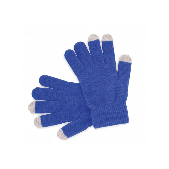 Guantes táctiles para móviles baratos Touch color azul primera vista