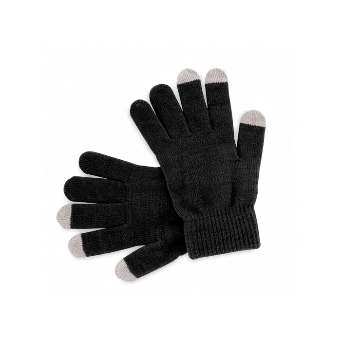 Guantes táctiles para móviles baratos Touch color negro primera vista