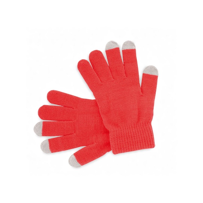 Guantes táctiles para móviles baratos Touch color rojo primera vista