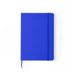 Libreta reciclada personalizada barata A5 hojas a rayas RPET color azul primera vista