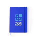 Libreta reciclada personalizada barata A5 hojas a rayas RPET vista principal