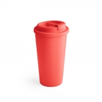 Tazas take away de plástico grandes de doble pared y 500ml Large color rojo