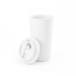 Tazas take away de plástico grandes de doble pared y 500ml Large color blanco tercera vista