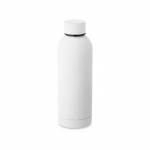 Botella termo de acero inoxidable con acabado mate 500ml Spring color blanco
