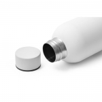 Botella termo de acero inoxidable con acabado mate 500ml Spring color blanco cuarta vista
