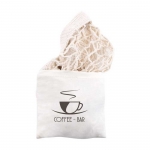 Bolsa de malla Organic Cotton color beige imagen con logo