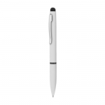Bolígrafos con acabado metalizado color blanco 2