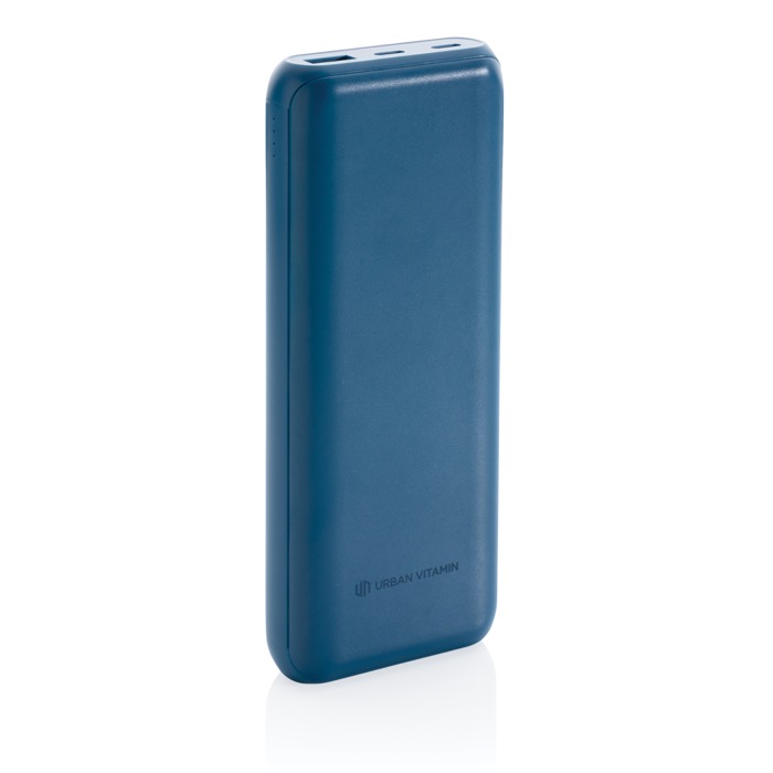 Powerbank de larga duración y carga rápidas de 20.000 mAh Pasadena color azul Powerbank de larga duración y carga rápidas de 20.000 mAh Pasadena color azul