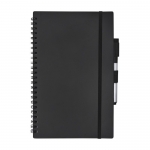 Libreta sostenible con rotulador borrable reutilizable A5 hojas lisas color negro segunda vista frontal