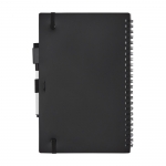 Libreta sostenible con rotulador borrable reutilizable A5 hojas lisas color negro segunda vista trasera