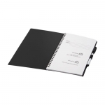 Libreta sostenible con rotulador borrable reutilizable A5 hojas lisas color negro tercera vista