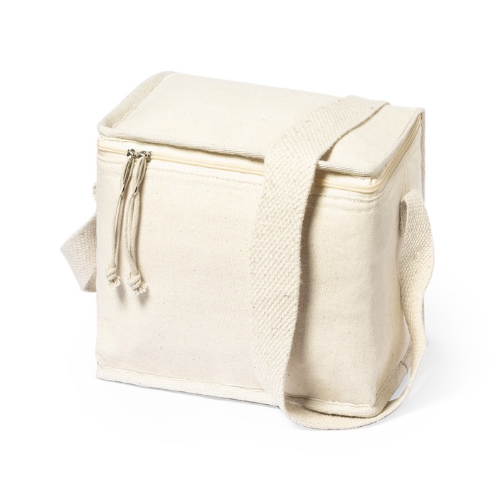 Bolsa térmica de algodón con capacidad de 3L, 280 g/m2 Small Cotton color beige tercera vista