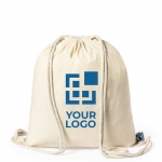 Mochila saco de algodón 180 g/m2 resistente 9 kg Thin FairTrade vista principal
