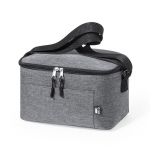 Bolsa nevera de RPET jaspeado con capacidad para 6 latas color gris primera vista