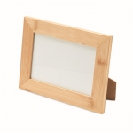 Portafotos de madera rectangular con logotipo de 10x15cm Wood color natural segunda vista