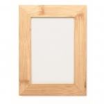 Portafotos de madera rectangular con logotipo de 10x15cm Wood color natural cuarta vista