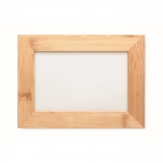 Portafotos de madera rectangular con logotipo de 10x15cm Wood color natural quinta vista
