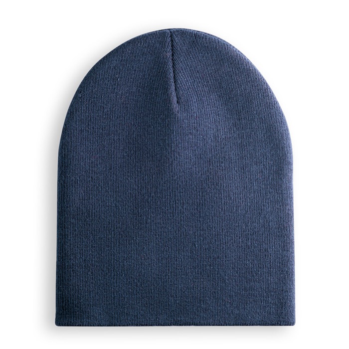 Gorro de invierno personalizable unisex elástico RPET Sweden color azul marino primera vista