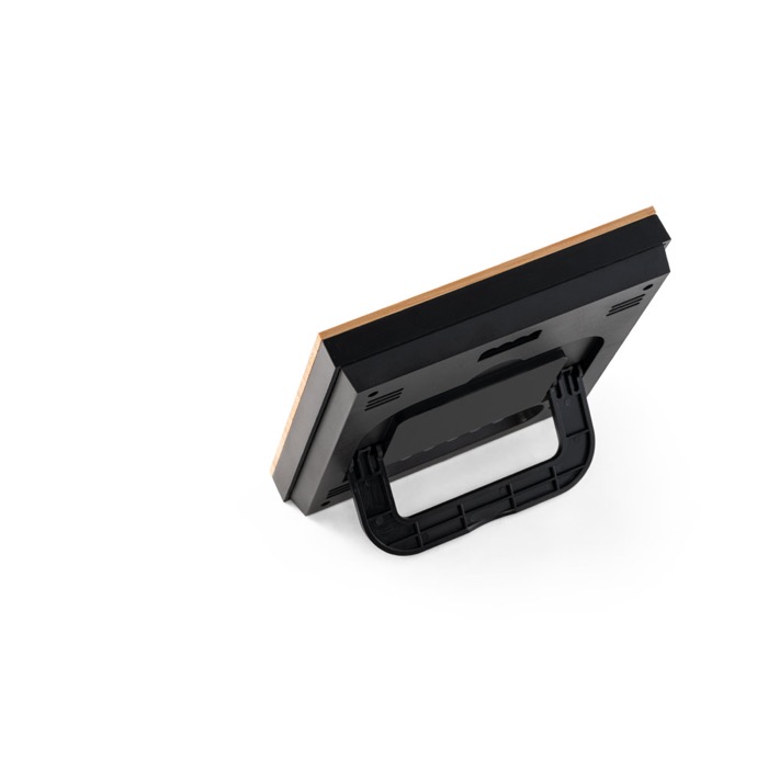 Estación meteorológica con carcasa de bambú para publicidad Bamboo color madera cuarta vista Estación meteorológica con carcasa de bambú para publicidad Bamboo color madera cuarta vista