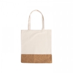 Bolsas en algodón con base de corcho y asas largas 160 g/m2 Corizza color beige primera vista