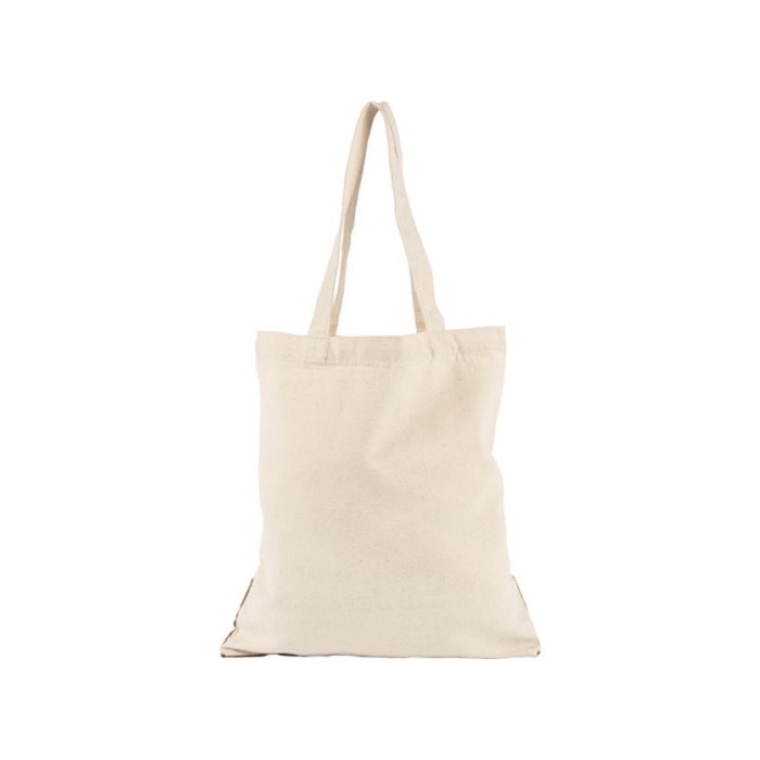 Bolsas en algodón con base de corcho y asas largas 160 g/m2 Corizza color beige segunda vista