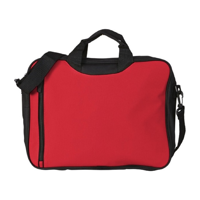 Portadocumentos para empresas con asa y bandolera Congress color rojo primera vista