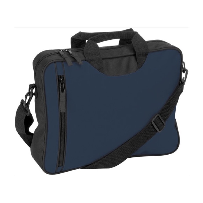 Portadocumentos para empresas con asa y bandolera Congress color azul segunda vista