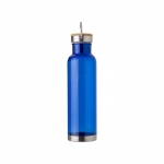 Bidones personalizados de tritán con tapa de bambú y asa 800ml Clip color azul real segunda vista