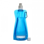 Botellas de agua publicitarias plegables baratas 420ml Rebel color azul claro primera vista
