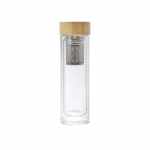 Botella de vidrio con infusor y doble pared 420ml TeaBoo XL color marrón tercera vista