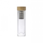 Botella de vidrio con infusor y doble pared 420ml TeaBoo XL color marrón quinta vista