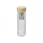 Botella de vidrio con infusor y doble pared 420ml TeaBoo XL color marrón séptima vista