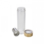 Botella de vidrio con infusor y doble pared 420ml TeaBoo XL color marrón octava vista