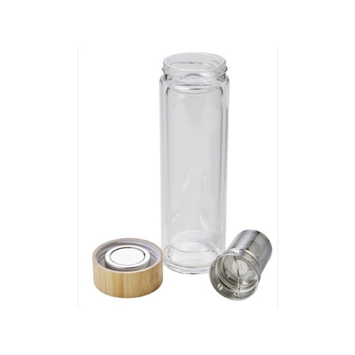 Botella de vidrio con infusor y doble pared 420ml TeaBoo XL color marrón undécima vista Botella de vidrio con infusor y doble pared 420ml TeaBoo XL color marrón undécima vista