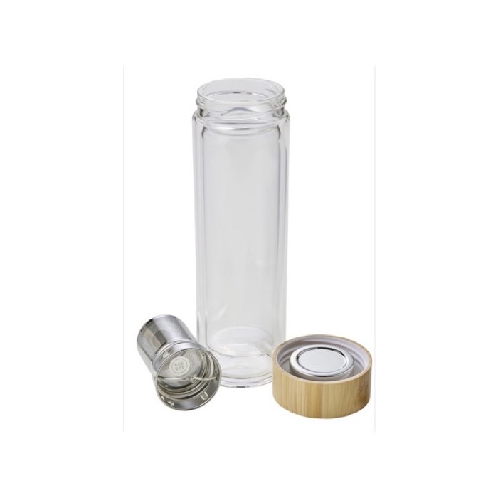 Botella de vidrio con infusor y doble pared 420ml TeaBoo XL color marrón octava vista Botella de vidrio con infusor y doble pared 420ml TeaBoo XL color marrón octava vista