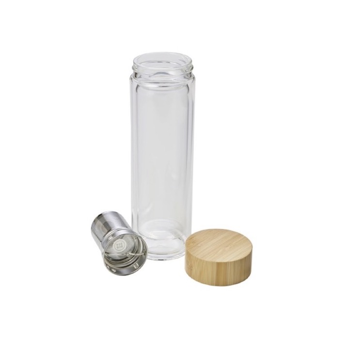 Botella de vidrio con infusor y doble pared 420ml TeaBoo XL color marrón novena vista Botella de vidrio con infusor y doble pared 420ml TeaBoo XL color marrón novena vista