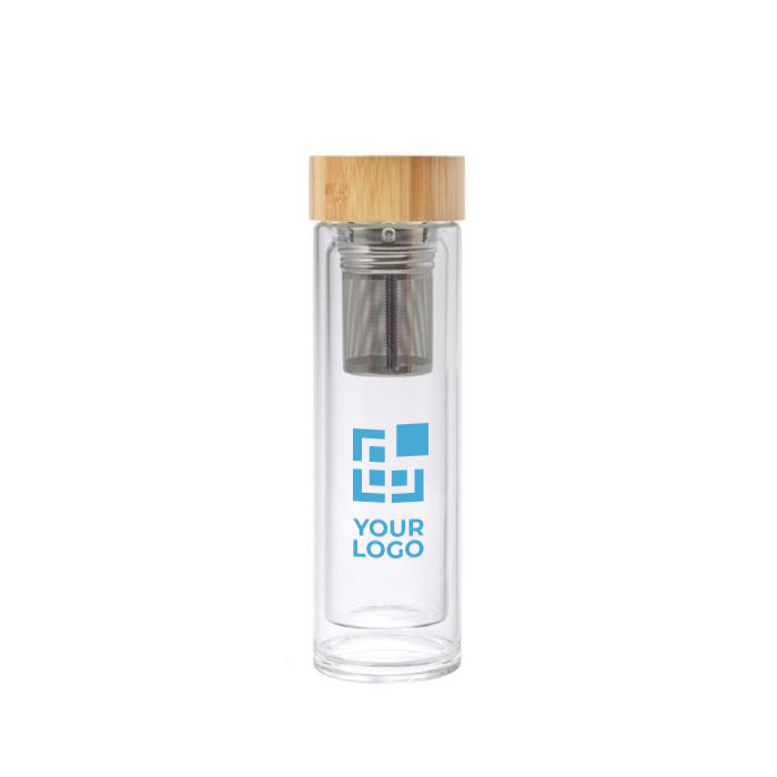 Botella de vidrio con infusor y doble pared 420ml TeaBoo XL