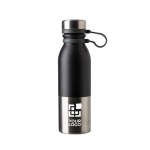 Botella termo personalizada antigoteo bicolor 600ml DoubleTwist color negro primera vista