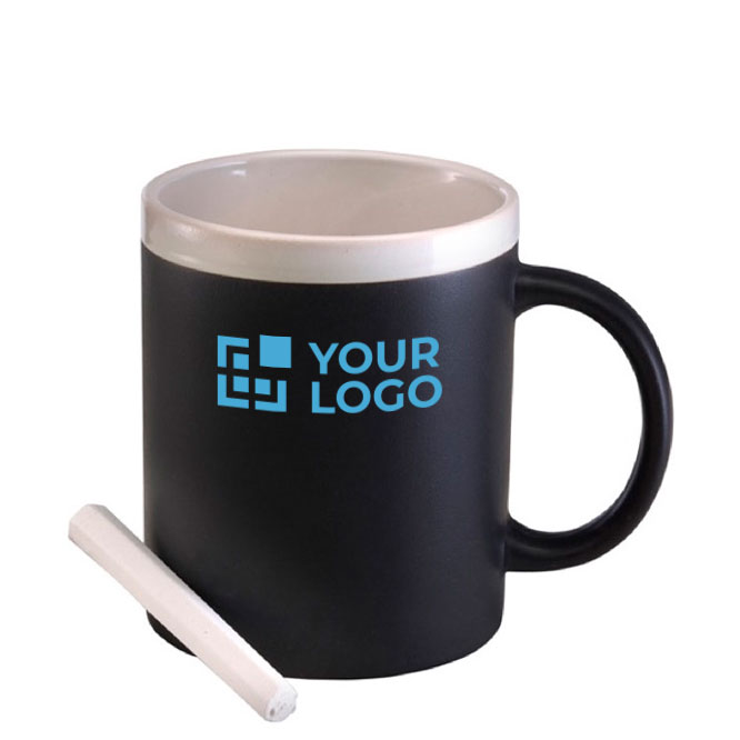 Taza personalizada de cerámica pizarra con tiza 300ml Chalk