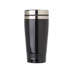 Taza de viaje personalizada de acero en color brillante 450ml Alu Color color negro primera vista