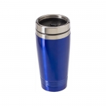 Taza de viaje personalizada de acero en color brillante 450ml Alu Color color azul segunda vista