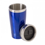Taza de viaje personalizada de acero en color brillante 450ml Alu Color color azul tercera vista