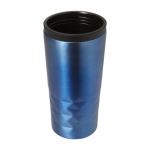 Taza con función termo y forma geométrica 300ml Trilliant Colors color azul cuarta vista
