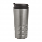 Taza con función termo y forma geométrica 300ml Trilliant Colors color plateado tercera vista