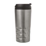 Taza con función termo y forma geométrica 300ml Trilliant Colors color plateado cuarta vista