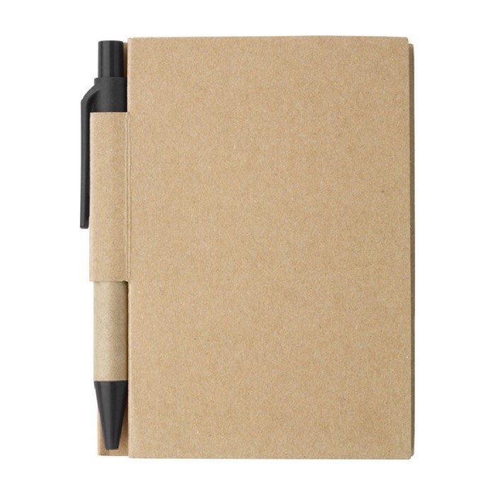 Minilibretas recicladas con bolígrafo A7 hojas a rayas EcoPocket color negro primera vista Minilibretas recicladas con bolígrafo A7 hojas a rayas EcoPocket color negro primera vista