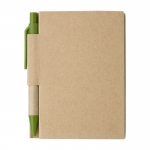 Minilibretas recicladas con bolígrafo A7 hojas a rayas EcoPocket color verde claro primera vista