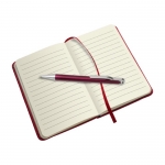 Cuadernos de bolsillo barato en color vivo A6 hojas a rayas Notes color rojo quinta vista