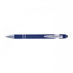 Bolígrafo con acabado de caucho color azul oscuro 7